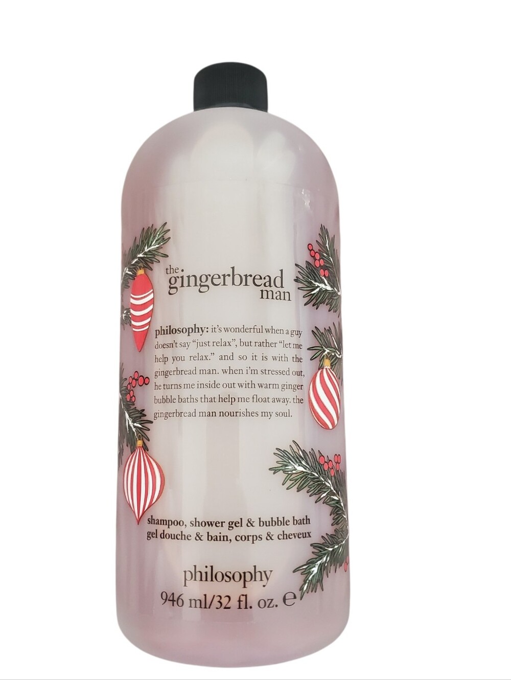 NIP Philosophy The Gingerbread Man Body Wash Shampoo 32oz